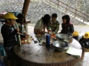 野外炊飯スタートの画像
