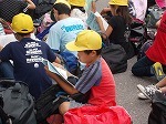 林間学習出発式の画像