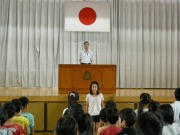 全校朝会の画像