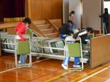 卒業式会場準備の画像