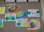 ひまわり学級 かたつむりさんとあじさいの花の画像