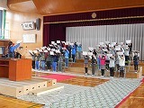 卒業式の練習の画像