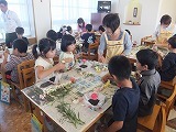 ３年生花育活動の画像