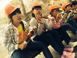 ５年生「林間学習」五平餅作り２の画像